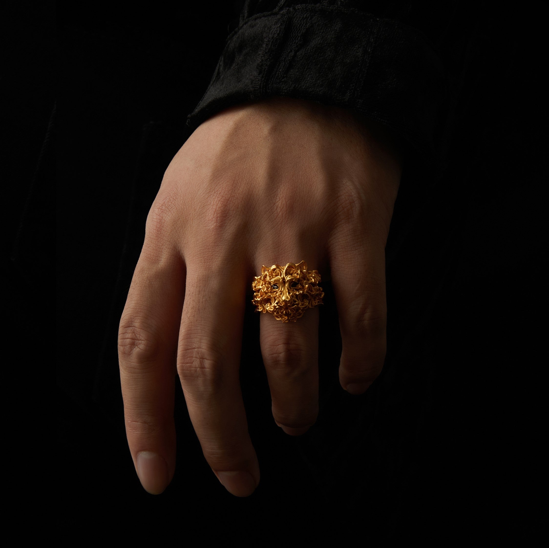CASVET · Tiger Head Ring · 24K Gold Vermeil