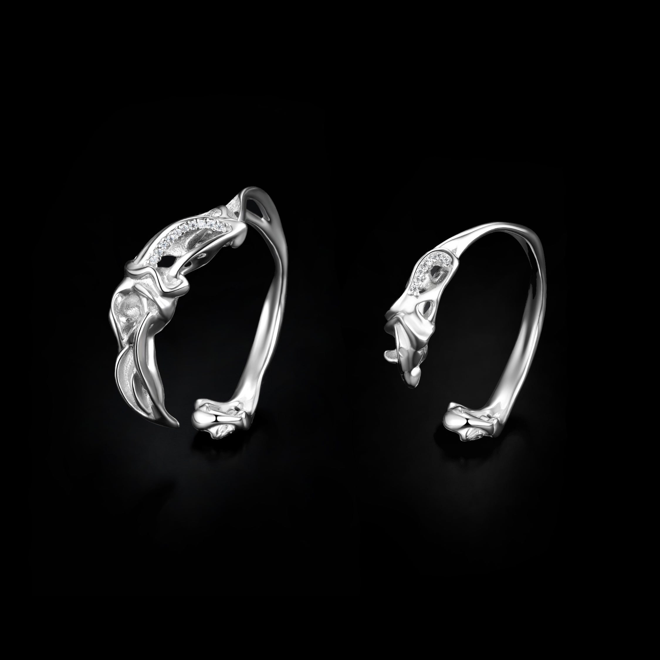 CASVET · Amur Tiger Tooth Ring Set · Sterling Silver