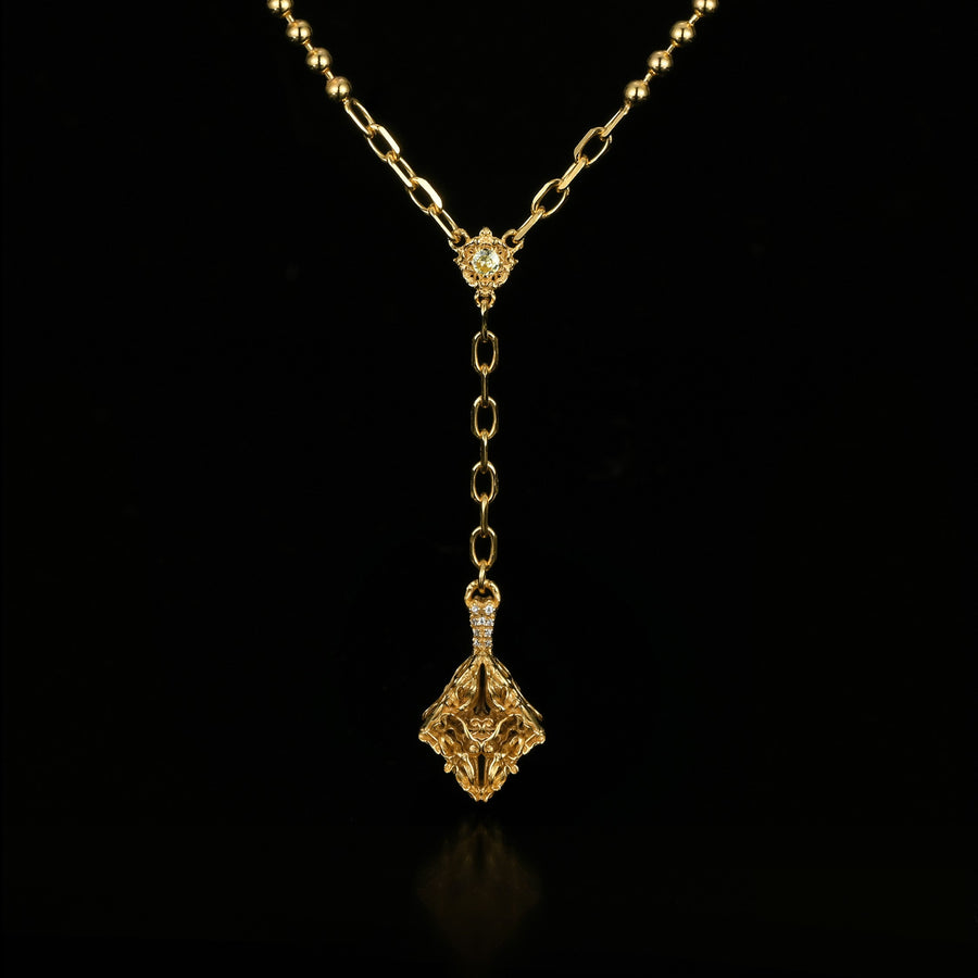 Edgy Diamond Necklace · 18K Gold Vermeil