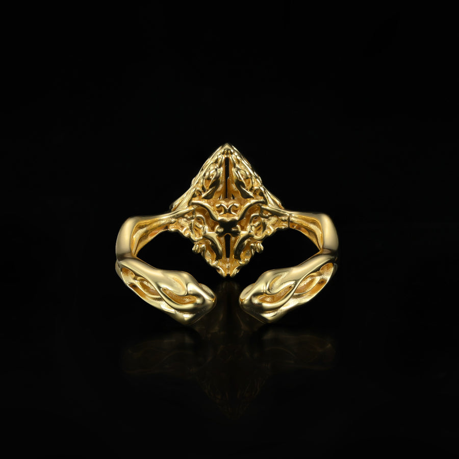 Edgy Diamond Ring · 18K Gold Vermeil