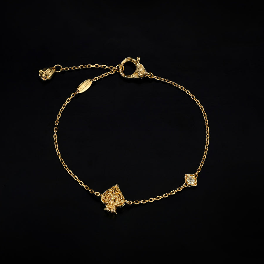 Glamorous Spade Bracelet · 18K Gold Vermeil