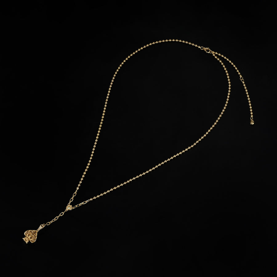 Glamorous Spade Necklace · 18K Gold Vermeil