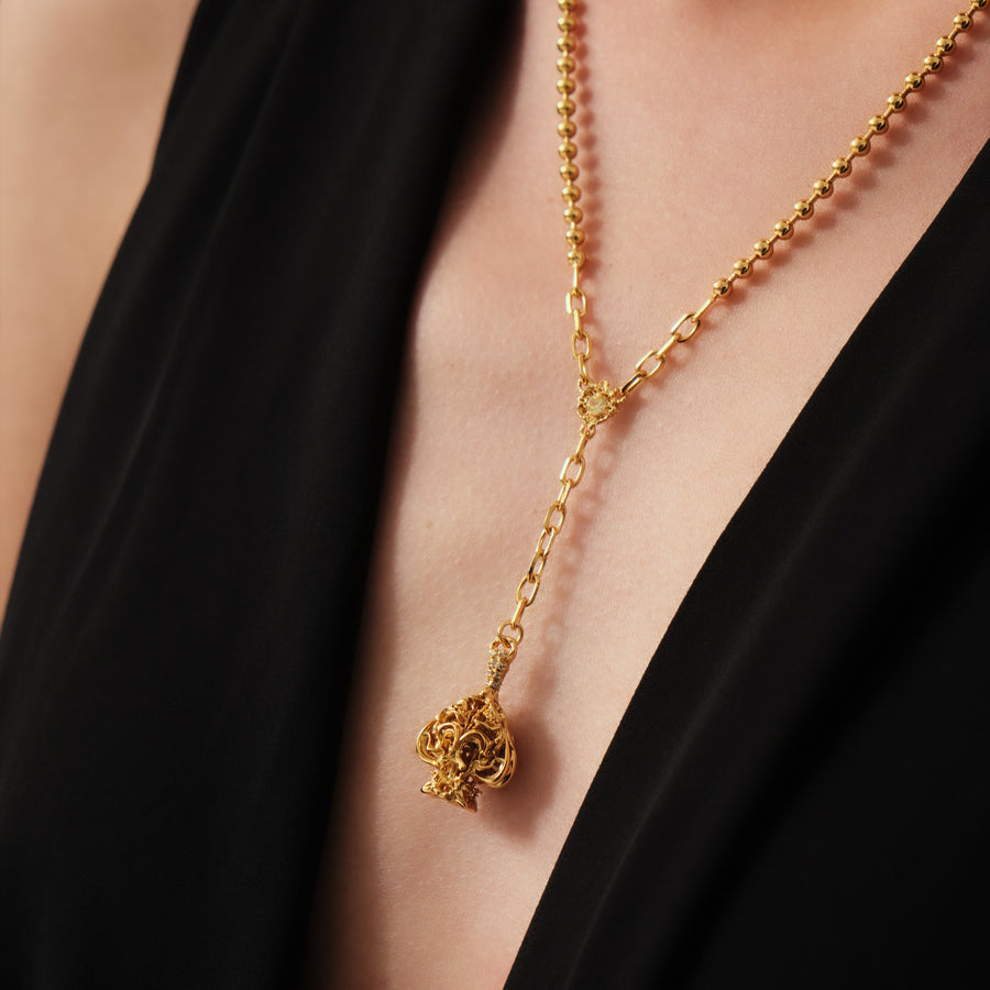 Glamorous Spade Necklace · 18K Gold Vermeil