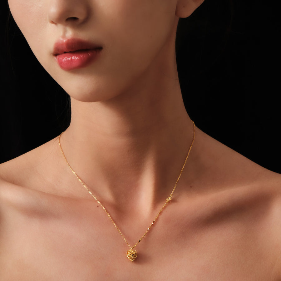 Mini Aspiring Heart Necklace · 18K Gold Vermeil