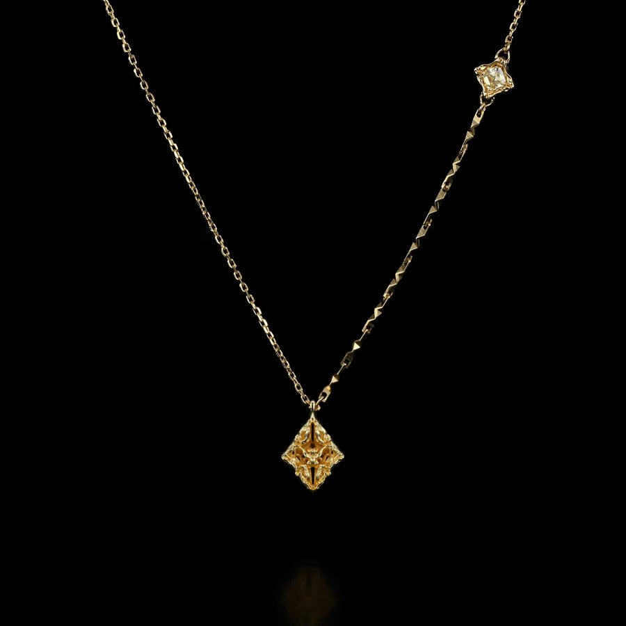 Mini Edgy Diamond Necklace · 18K Gold Vermeil