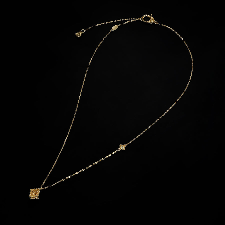 Mini Edgy Diamond Necklace · 18K Gold Vermeil