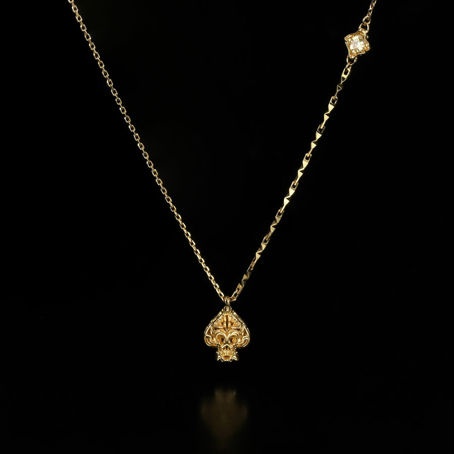 Mini Glamorous Spade Necklace · 18K Gold Vermeil