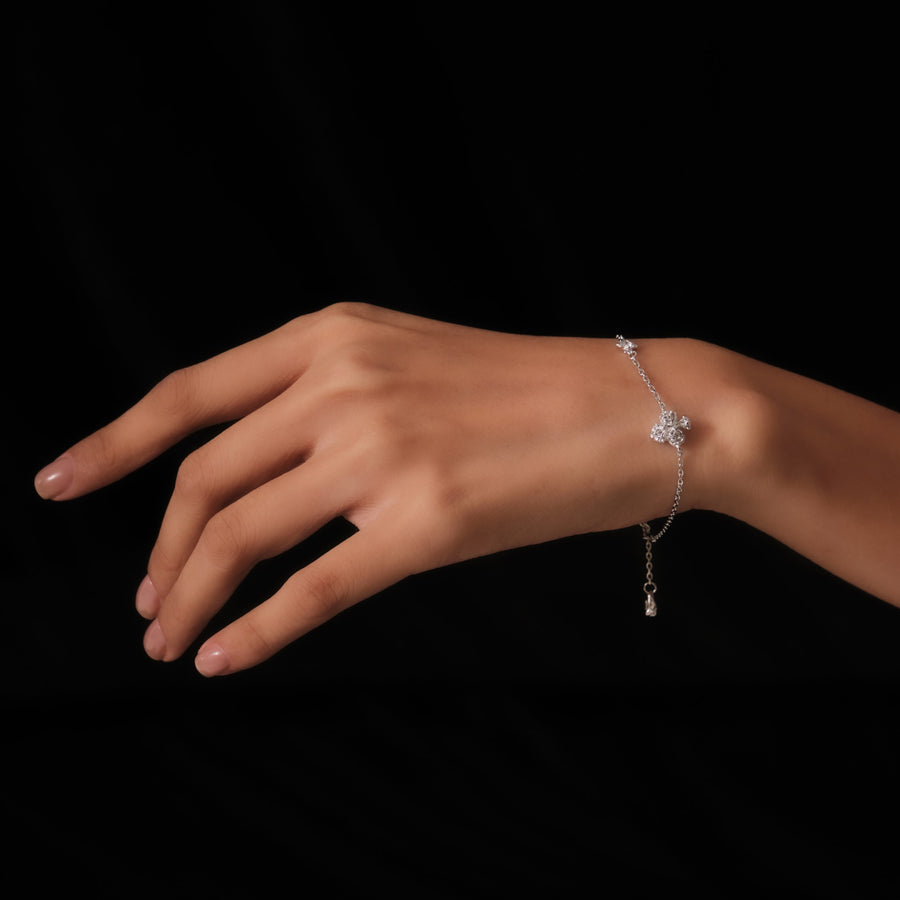 Mysterious Club Bracelet · 18K White Gold Vermeil