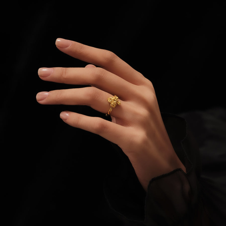 Mysterious Club Ring · 18K Gold Vermeil