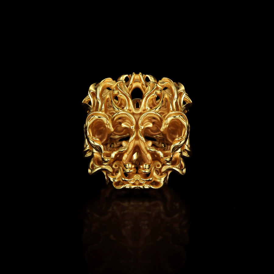 Half Skull Ring · 24K Gold Vermeil