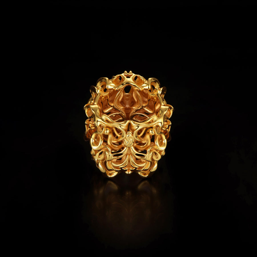 Half Skull Ring · 24K Gold Vermeil