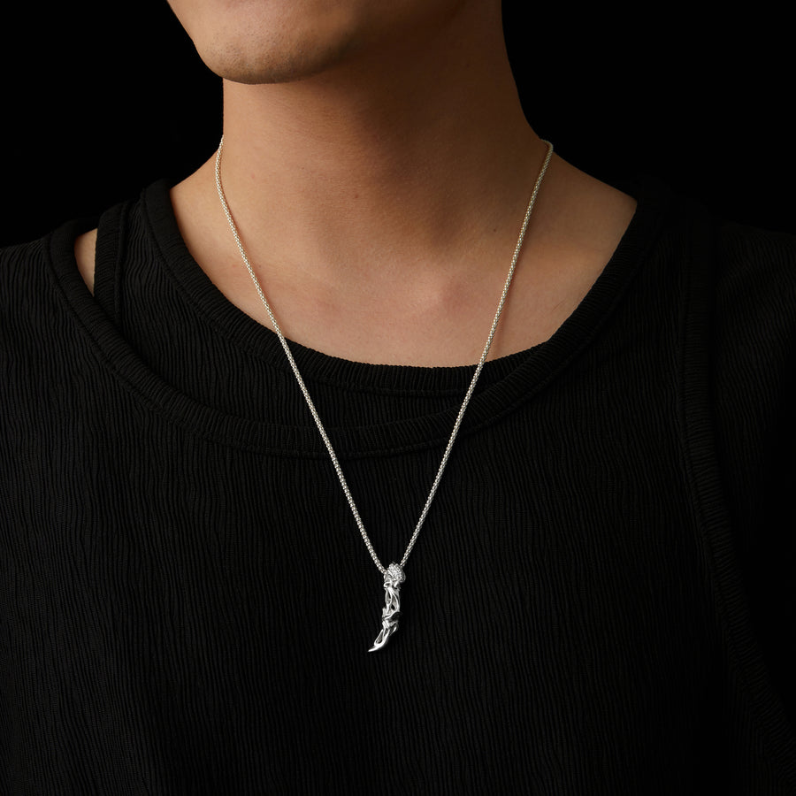 Amur Tiger Tooth Necklace · Sterling Silver