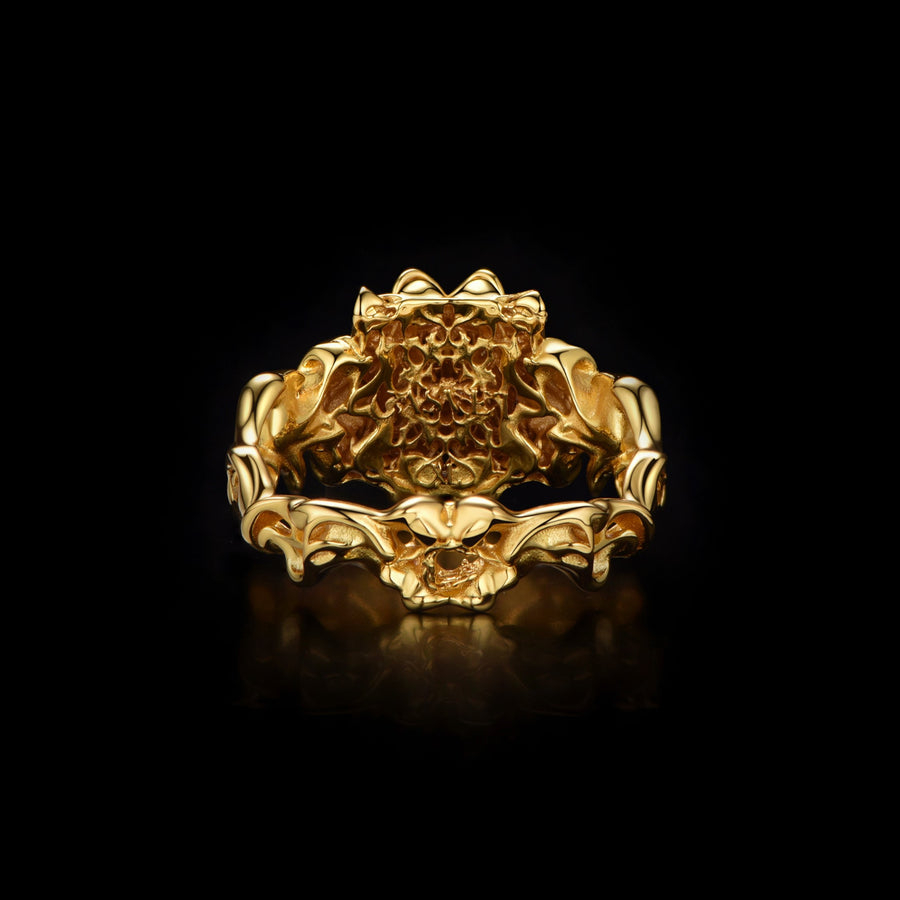 Mini Tiger Head Ring · 24K Gold Vermeil