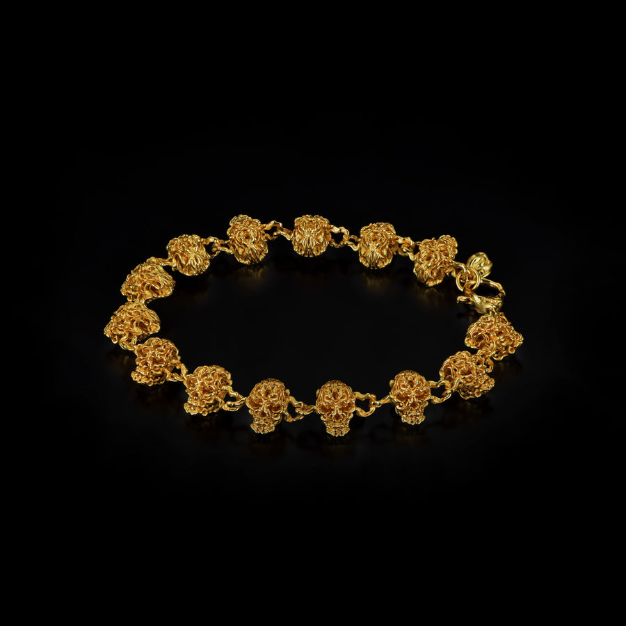 Skull Chain Bracelet · 24K Gold Vermeil