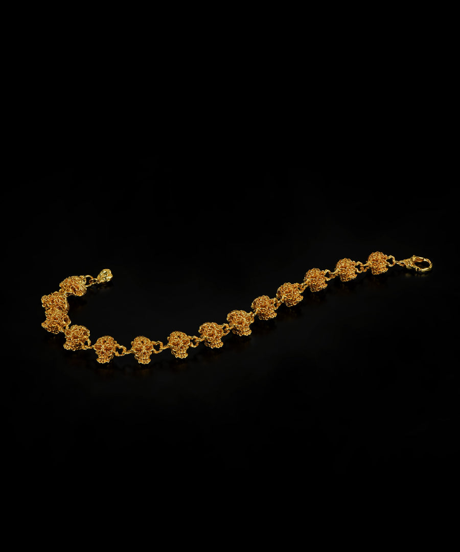 Skull Chain Bracelet · 24K Gold Vermeil