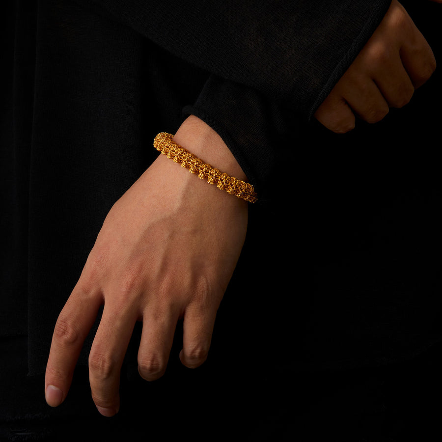 Skull Cuff Bracelet · 24K Gold Vermeil