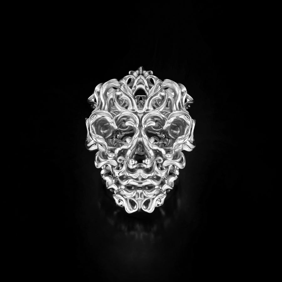 Skull Ring · 18K White Gold Vermeil · Limited Edition