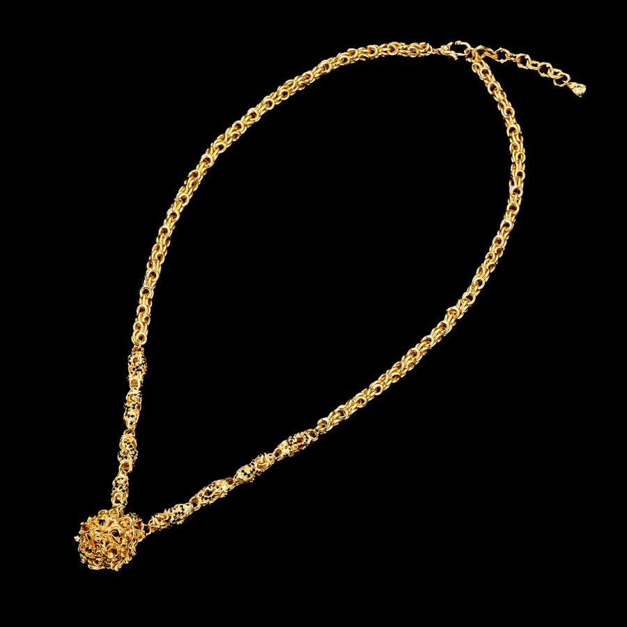 Tiger Head Necklace · 24K Gold Vermeil