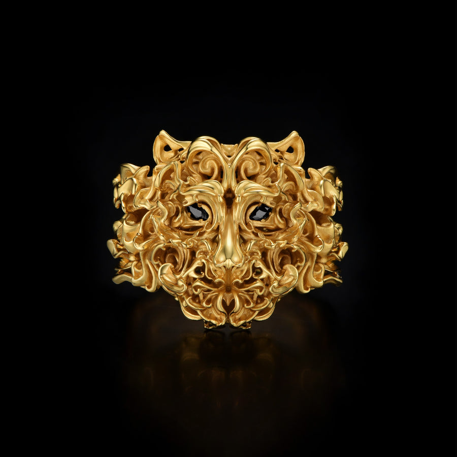 Tiger Head Ring · 24K Gold Vermeil