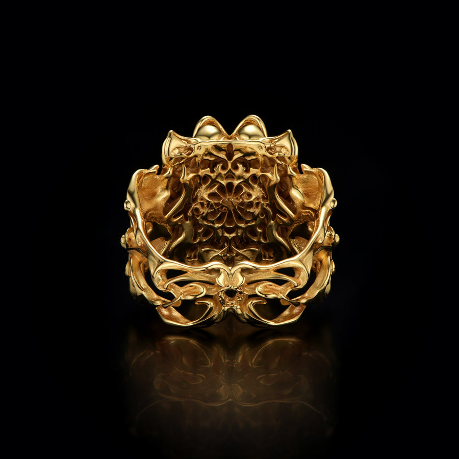 Tiger Head Ring · 24K Gold Vermeil