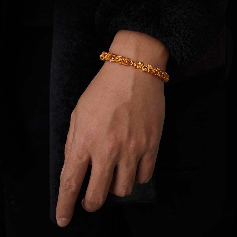 Tiger Stripe Bracelet · 18K & 24K Gold Vermeil