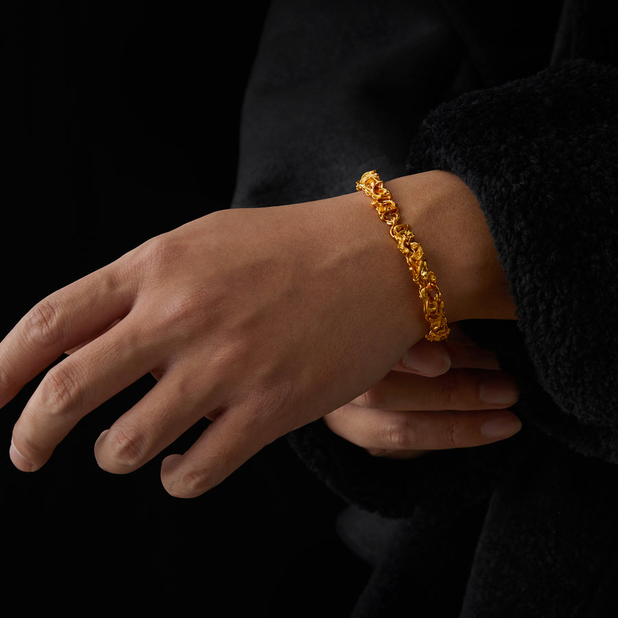 Tiger Stripe Bracelet · 18K & 24K Gold Vermeil