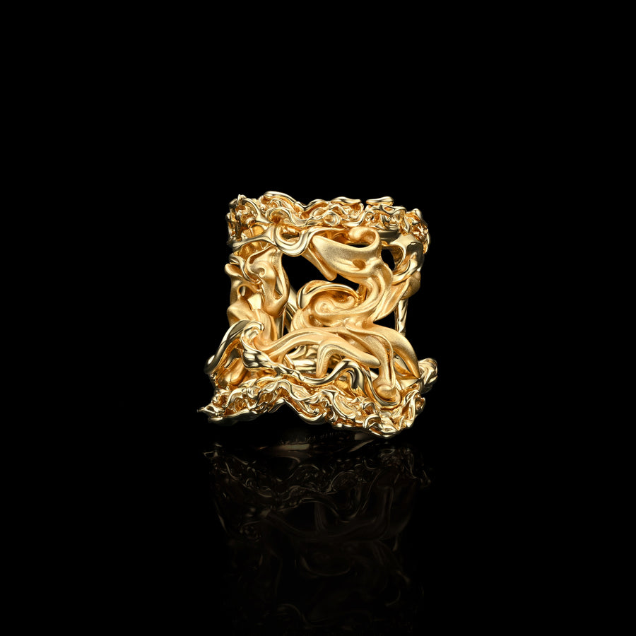 Tiger Stripe Ring · 18K & 24K Gold Vermeil