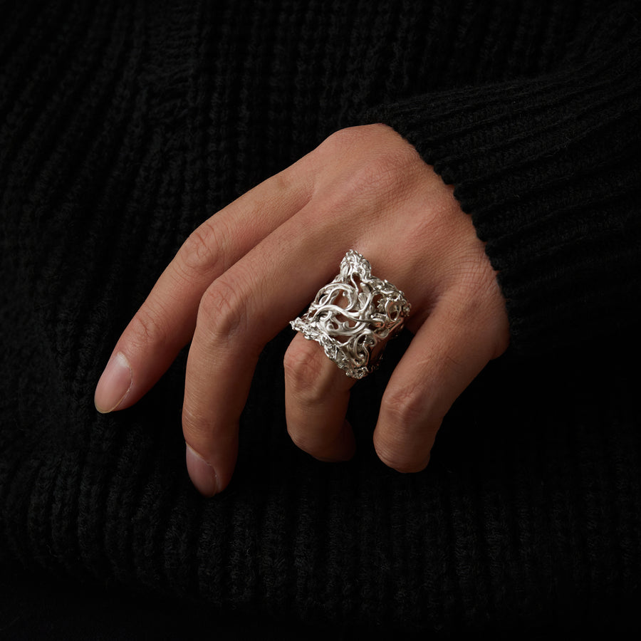 Tiger Stripe Ring · Sterling Silver