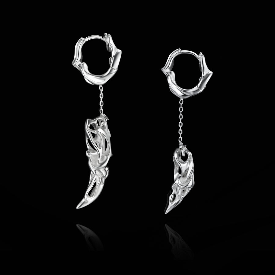 Tiger Tooth Earrings · Sterling Silver